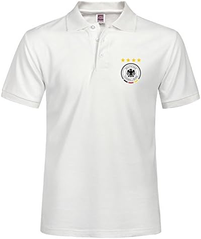 DABU Men's DEUTSCHER FUSSBALL-BUND Logo Germany Football Team POLO White XXXL