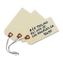 Avery Shipping Tags, Paper/Double Wire, 4.25 x 2.125 Inches, Manila, Pack of 1000 (12604)