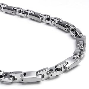 FIRMATO Stainless Steel Men's Link Necklace Chain (Length 16