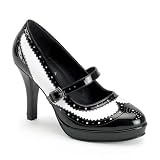 Zoom Produkt-Bild: CONTESSA-06, Mary Janes schwarz wei&szlig; Gangster-Look
