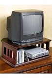 Mission Two-tier Tv Turntable 13tv Chestnut