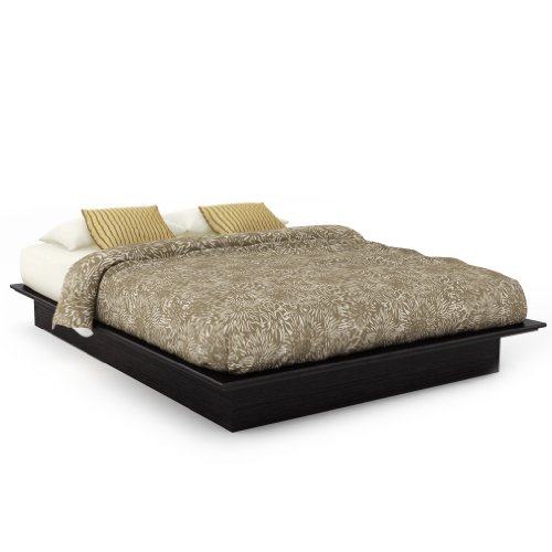 Sonax D-102-LPB Plateau Double Platform Bed in Ravenwood Black