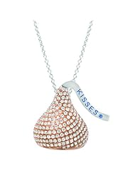 Hersheys Kiss 14k Rose Gold Diamonds 1ct XL Flat Back Pendant