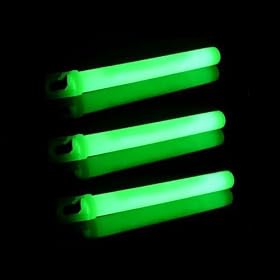 10 Green Military Emergency Light Sticks By Lumica. 12 Hour Glow Sticks
