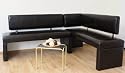 Bank Sitzbank Eckbank Kunstleder braun 190x150cm Neu