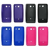 4 Pack of Soft Silicone Gel Skin Cover Cases for HTC Hero [GSM] (Purple / B ....