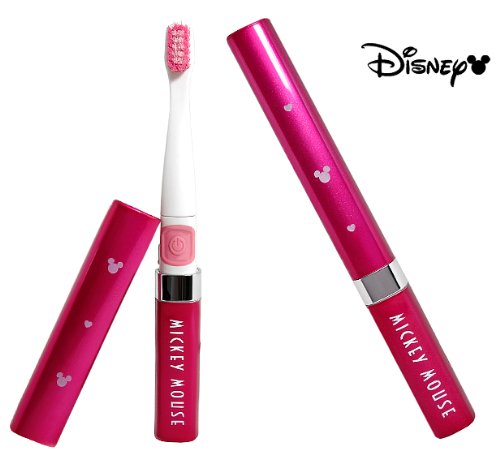 新作 Disney/ディズニー ミッキー 柄 電動 歯ブラシ　ビビッドピンク　 抗菌 音波 振動式 毎分 23000 ストローク コスメ感覚 替えブラシ 2本付【在庫わずか】【お買い得品】【セール】【バーゲン】【クリアランス】【世界限定数生産】