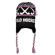 FIELD HOCKEY Fleece Lined Knit Winter Hat Black/Pink
