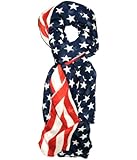 Dabung Women's Patriotic American Flag Scarf