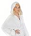 Arus Womens Pacific Long Style Full Length Robe Hooded Turkish Cotton White Large