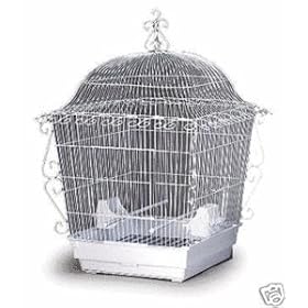 Cockatiel Scrollwork Cage  White (Medium) by Prevue