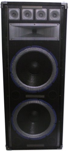 Brand New Technical Pro Vrtx215 Dual 15" Seven Way 1800 Watts Carpeted Speaker Cabinet w/ Steel Grill