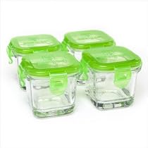Glass Baby Food Containers with Pea Lid