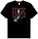 Elvis Presley RED GUITARMAN Classic Black T-shirt