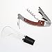Waiters Corkscrew by Dealight - Premium Rosewood All-in-one Corkscrew, Bottle Opener and Foil Cutter, with Wine Pourer included