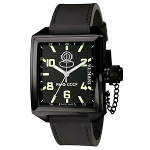 Invicta Men's Signature Collection Russian Diver Black Ionic-Plated GMT Watch #7189