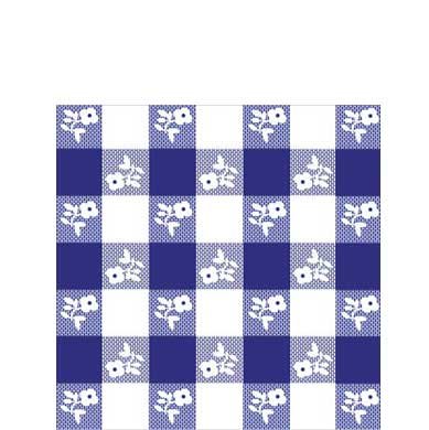 Blue Gingham 2-ply Oktoberfest Beverage Napkins, Set of 50