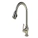 from JoyPockets Professional Single Handle Countertop Pull Out Kitchen Sink Monobloc Tap Mixer with Swivel Sprayer, Nickel Brushed