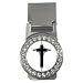 Money Clip CZ Diamonds of Ornate Religious Christian Jesus Christ Cross