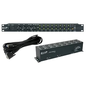 American DJ 8 channel controller system expandable to 16 channel includes controller, cable and relay pack