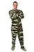 Big Feet PJs Green Camo Micro-polar Fleece Adult Footed Pajamas