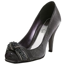 J.Renee Women's Kadeen Peep Toe Pump,Gunmetal,5 M