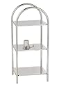 Wenko 12256100 Exclusiv Haushalts- und Badregal - mit Rundbogen, 3 Ablagen, 34 x 37 x 87 cm, Chrom