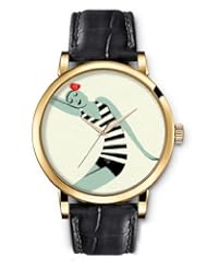 SPRAWL Aanalog Fashion Series Gold Ladies Watches of Genuine Black Leather Strap,Unique Wrist Watch for Women Girls Designed with beautiful lady