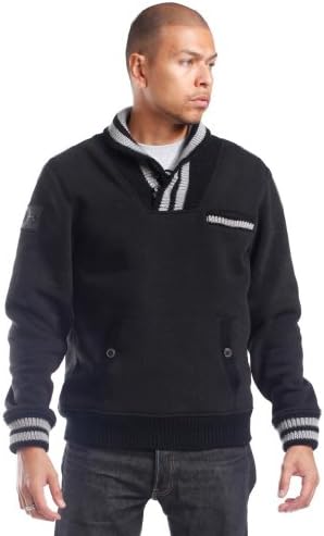 Springfield Classic Men's Sigma Shawl Neck Fleece Pullover Black Size Small