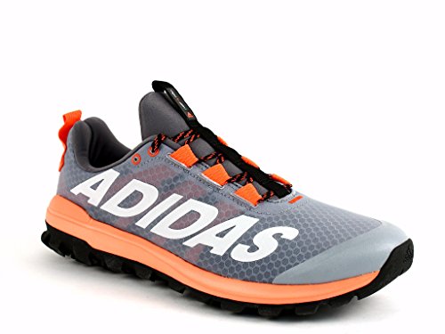 adidas Performance Men's Vigor 6 TR M Running Shoe,Light Grey/White/Solar Orange,9 M US