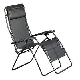 Faulkner XL Recliner Black Mesh with Padded Arms