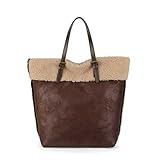 【ピンクバッグ】ポーチ付き 2wayトートバッグ　冬限定　マザーバッグ　ショルダーバッグ (Brown)