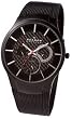 Skagen #809XLTBB Men's Multi Function Black IP Titanium Mesh Bracelet Watch