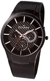 Skagen #809XLTBB Men's Multi Function Black IP Titanium Mesh Bracelet Watch