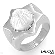 LALIQUE Made in France Elegant Ring With Genuine Crystal Made in 925 Sterling silver. Total item weight 8.2g (Size 7.5)