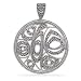 Round Marcasite Pendant with Multishape Cut Out Design