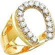 14K Gold .44cttw Diamond Horseshoe Mens Ring Sz 10