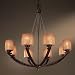 Minka Lavery 8Lt Iron Oxide Raiden Chandelier 1188-357