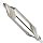Magafor 1055 Series Cobalt Steel Combined Drill and Countersink, Uncoated (Bright) Finish, Plain Style, 60 Degrees