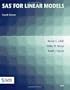 SAS for Linear Models