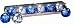 Biedermann & Sons Six Blue And Silver Snowflake Ball Candles