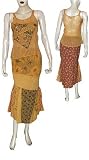 Skirt Set Georgette Embroidery Womens Casual Sundresses Size P