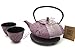 Happy Sales , Cast Iron Tea Pot Tea Set Bamboo Pink, 18-OZ