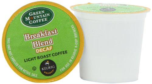 Green Mountain Coffee Decaf Breakfast Blend (Light Roast Coffee), K-Cup Portion Pack for Keurig K-Cup Brewers (Pack of 24)
