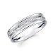 Solid 14k White Gold Womens Mens Milgrain Arrow Design Wedding Ring Band 6MM Size 10