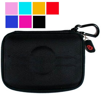 Assorted Color Carrying Case for Garmin Nuvi 1690 4.3-inch Nuvi 1300 Nuvi 1350 Nuvi 1350t Nuvi 1370t Nuvi 1390t 205w 255w 265wt 755t 785t 855 855t (Cube Black)