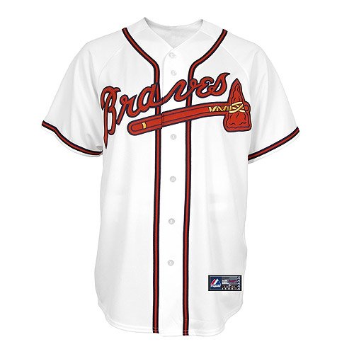 MLB Atlanta Braves Replica Home Jersey, White, Large