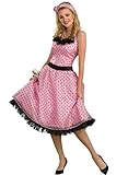 IMAGE OF Pink Polka Dot Prom Costume Adult Women Small 6-8 Retro