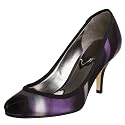 GUESS Women's Pearls3 Peep Toe Mid Heel Pump,Purple Multi Black,6.5 M