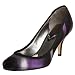 GUESS Women's Pearls3 Peep Toe Mid Heel Pump,Purple Multi Black,5 M